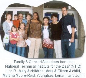 Family & Concert Attendees from the National Techinical Institute for the Deaf (NTID)